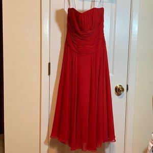 Gorgeous Red Tea Length Dress